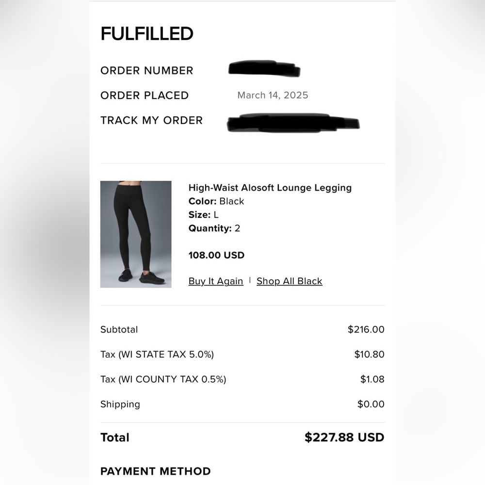 ALO Yoga Black Leggings - Picture 10 of 12